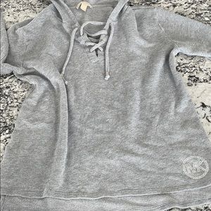 Michael Kors Hooded Sweater Large Grey
